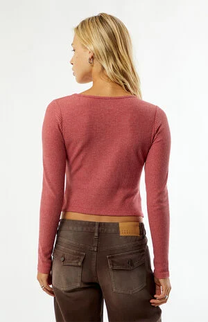 Waffle Knit Long Sleeve Top image number 4