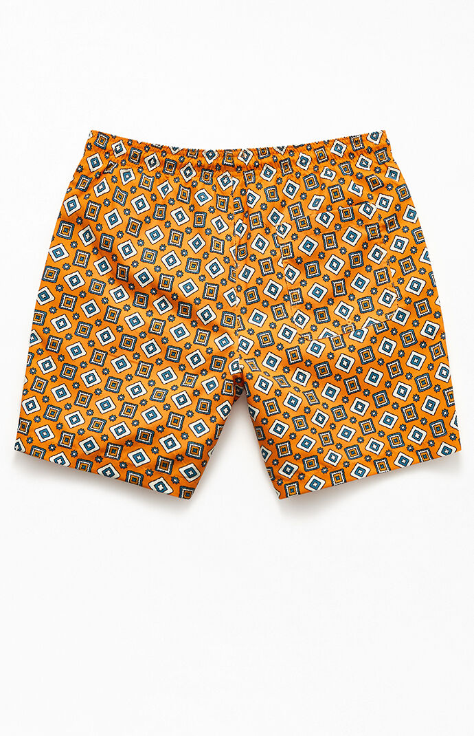 Eco Gold Ditsy 17" Swim Trunks