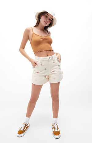 PacSun Butterfly Corduroy Cutoff Workwear Shorts | PacSun