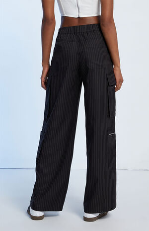 Pinstripe Grunge Cargo Trousers image number 4