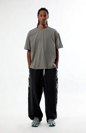 Charcoal&nbsp;Basic Oversized T-Shirt image number 4