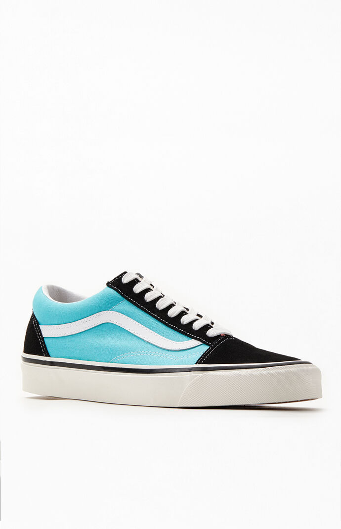 aqua and black vans