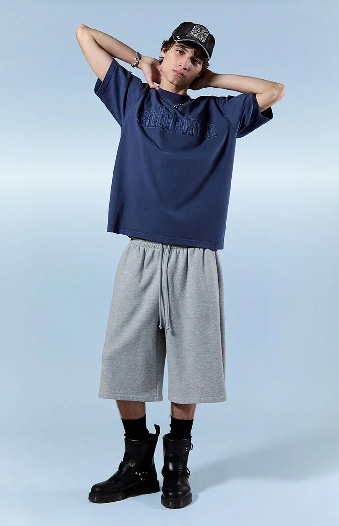 Pacsun Heather Grey Fleece Ultra Baggy Sweat Shorts | Pacsun
