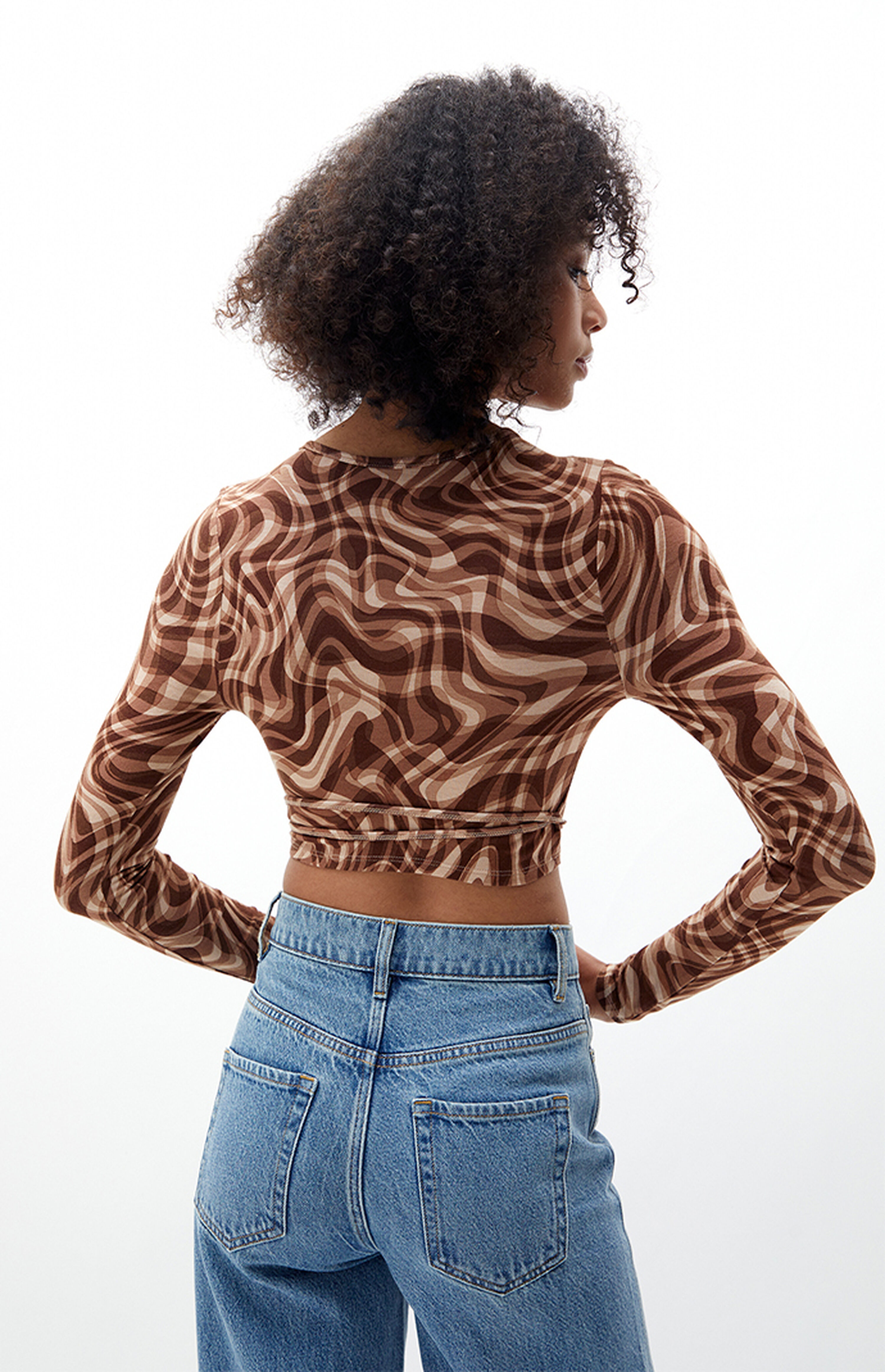 PacCares Belted Long Sleeve Crop Top | PacSun