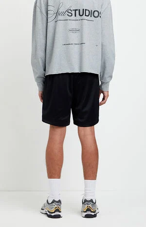 Black Aaron Mesh Volley Shorts image number 4