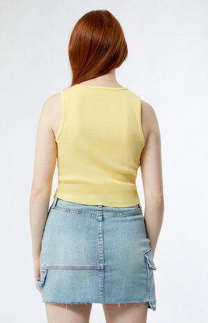 Light Indigo Denim Cargo Mini Skirt image number 3