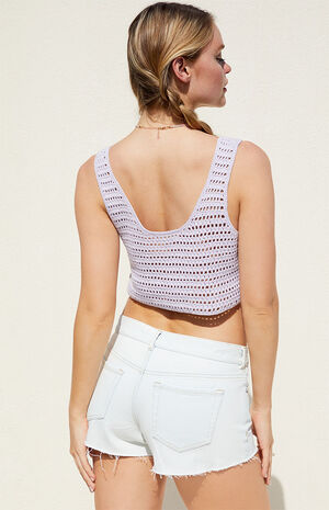 Light Blue Low Rise Denim Shorts image number 4