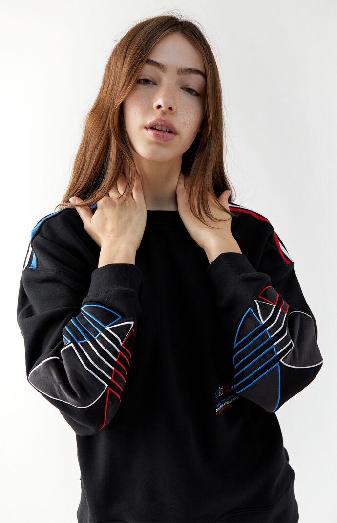 adidas Adicolor Tricolor Crew Neck Sweatshirt PacSun