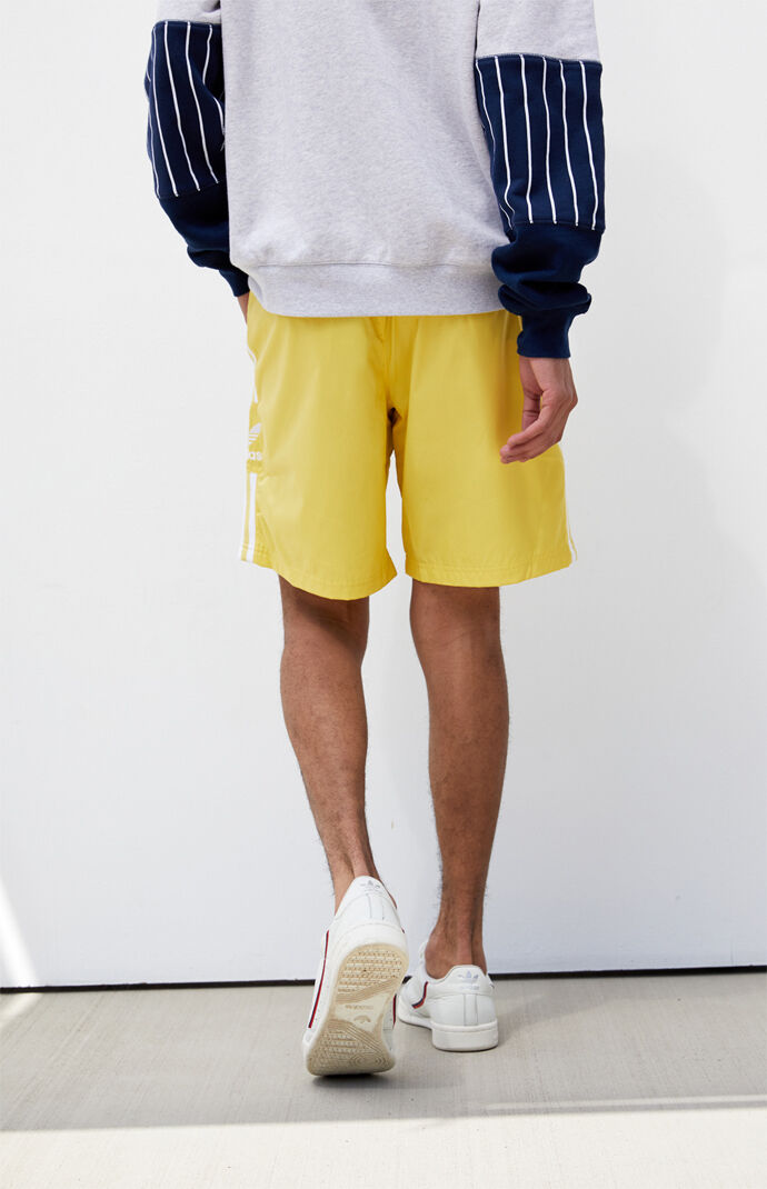 Yellow Lock Up Track Shorts