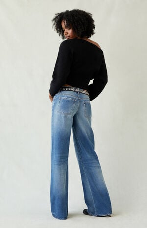 Pacsun Casey Low Rise Baggy Jeans Medium Indigo | PacSun