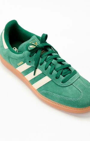White & Green Samba OG Shoes image number 6