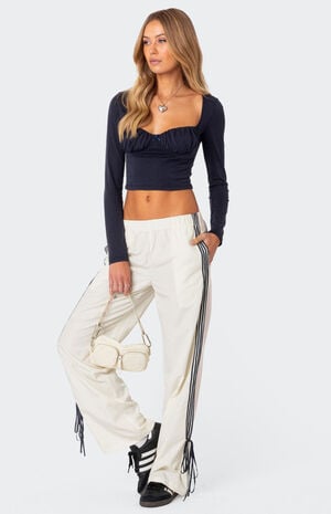 Remy Bow Ribbon Track Pants image number 2