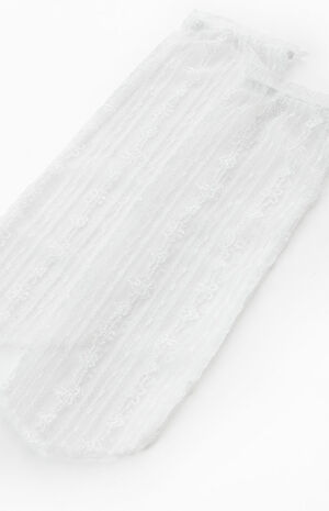 White Lace Crew Socks White Lace Crew Socks image number 4
