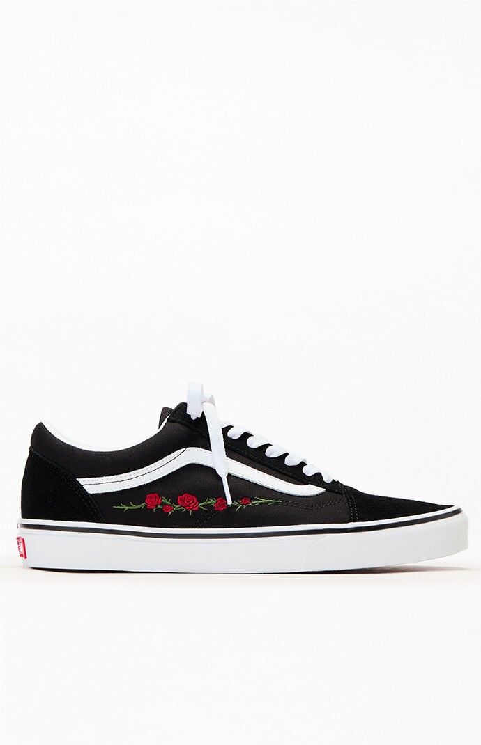 Vans Canvas Rose Old Skool Shoes