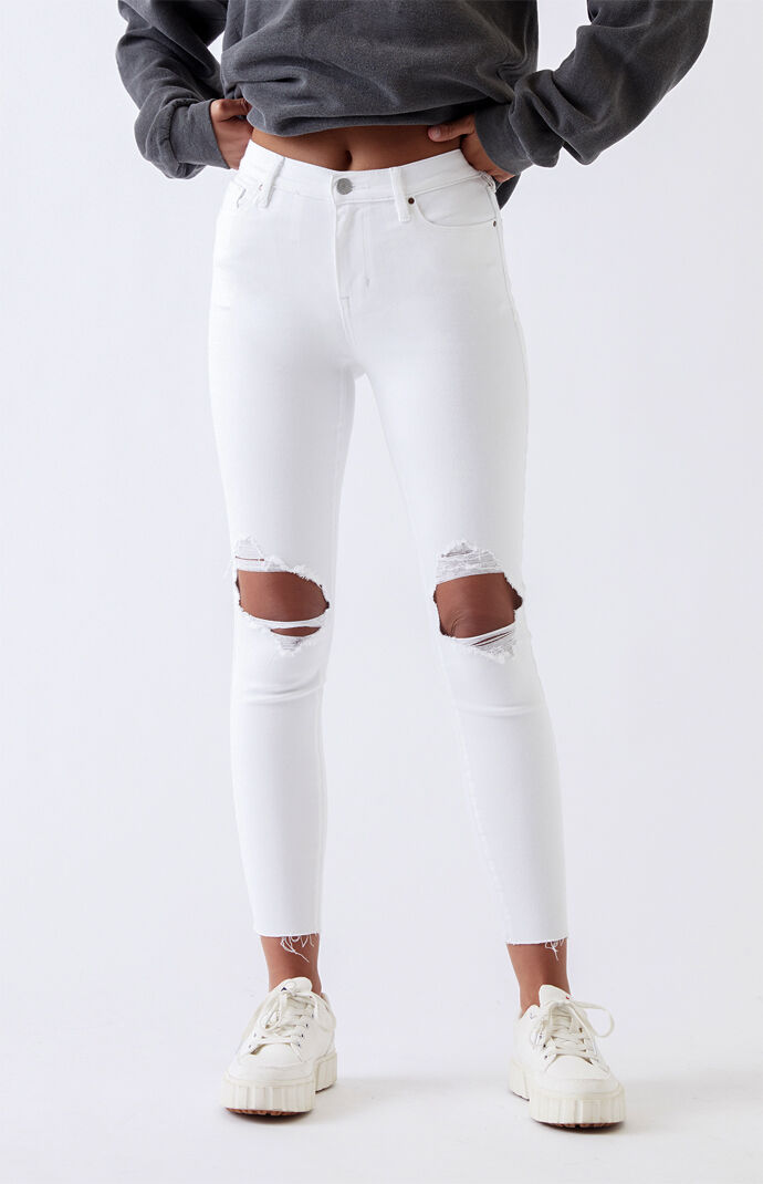 White High Waisted Jeggings