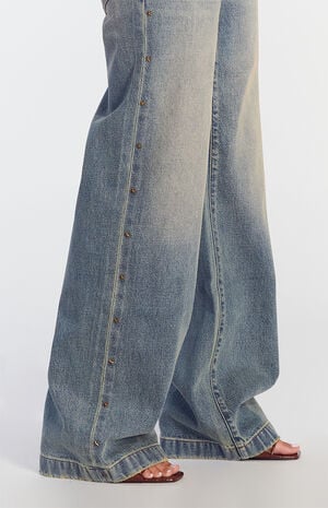 Casey Low Rise Baggy Jeans Star Stud image number 5