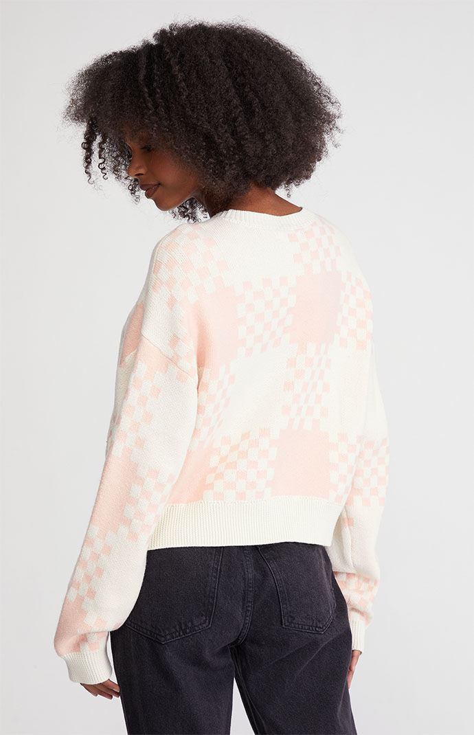 La Hearts Women's Cherry Blossom Sweater in Pink - Size Xs