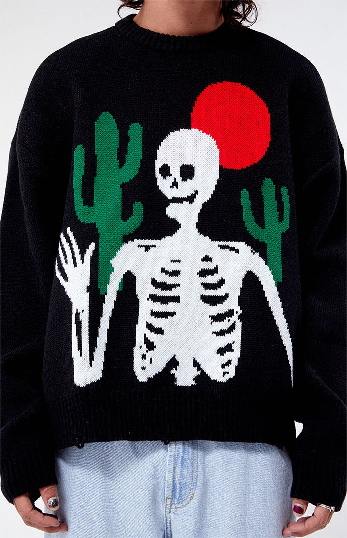 Pacsun Skeleton Cropped Sweater | Pacsun