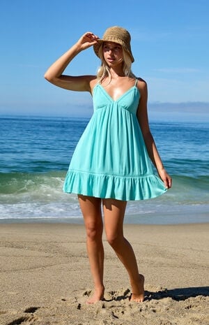 Trim V-Neck Babydoll Dress image number 5