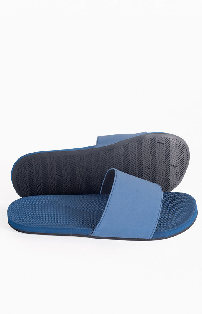 Navy ESSNTLS Slide Sandals