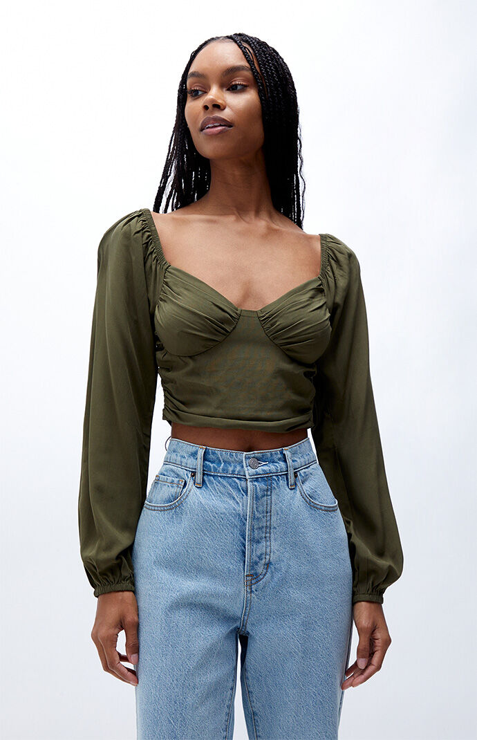 bustier ruched top