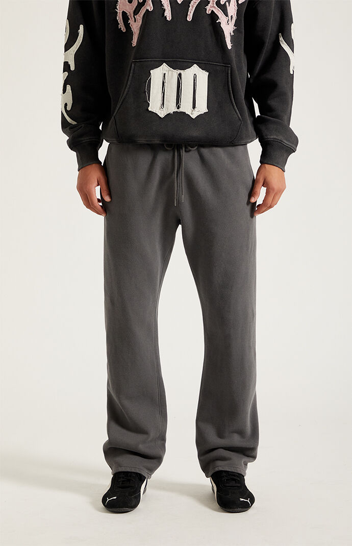 Pacsun Washed Black Straight Leg Sweatpants