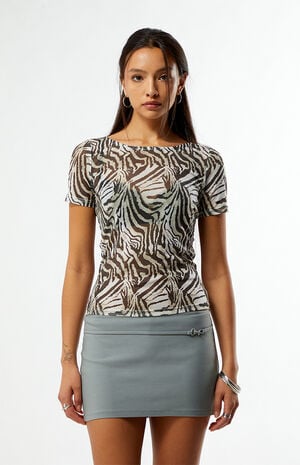 Belted Micro Mini Skort image number 2