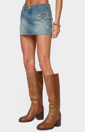 Bowiee Denim Mini Skirt image number 5