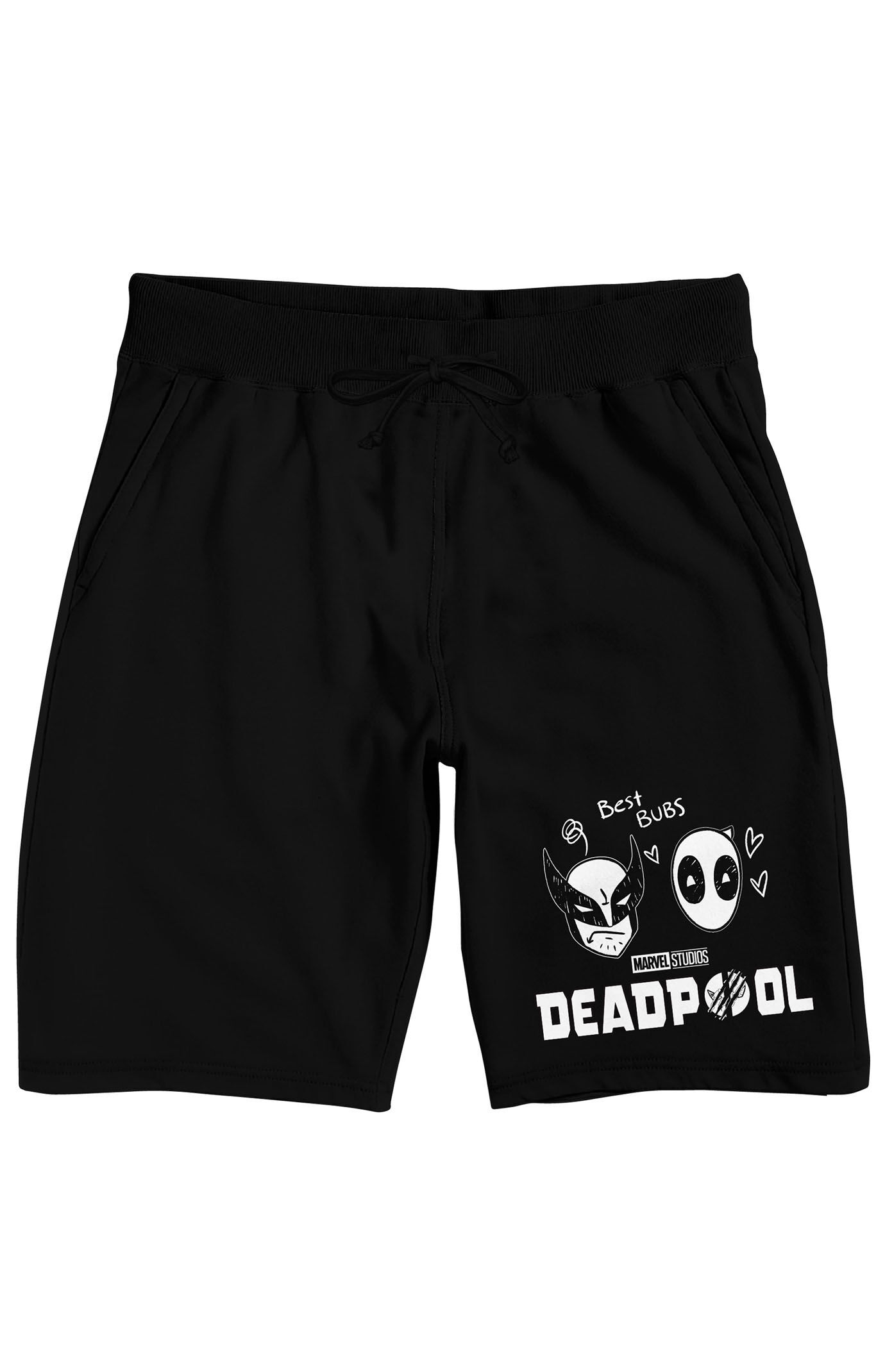 PacSun Deadpool and Wolverine Head Pen Art Shorts