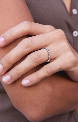 Silver Rhinestone Ring image number 1