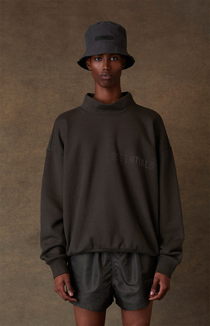 Essentials comfort mock neck sweatshirt deals