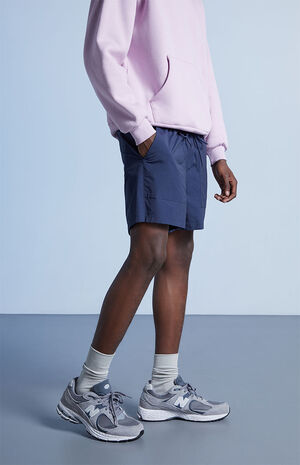 Blue Nylon Volley Shorts image number 3