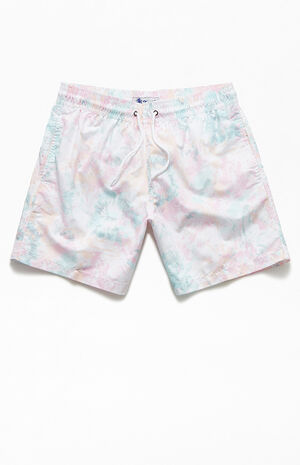 Watercolor Tie Dyed 16" Swim Trunks Watercolor Tie Dyed 16" Swim Trunks image number null
