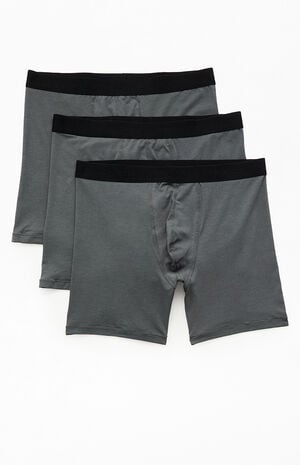 3 Pack Charcoal Boxer Briefs image number 1