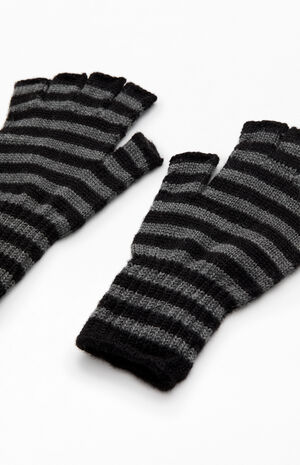 Striped Fingerless Gloves image number 2