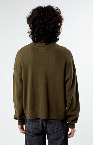 Olive Cropped Sweater image number 4