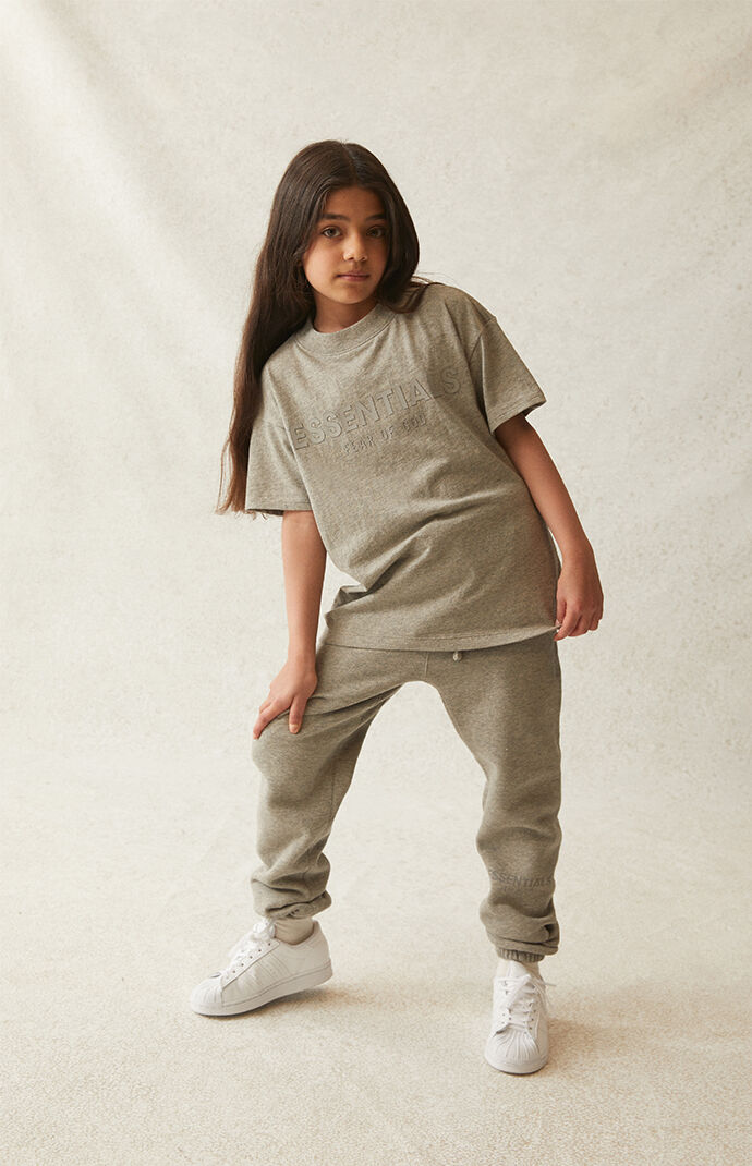 Essentials Heather Oatmeal Sweatpants
