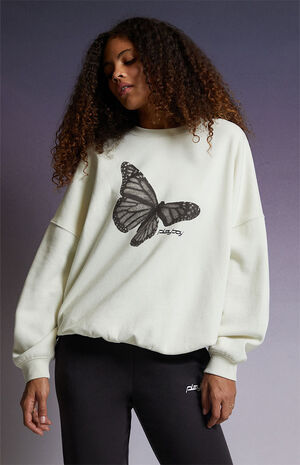 By PacSun Butterfly Crew Neck Sweatshirt image number 1