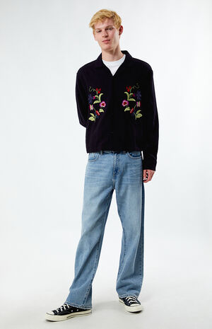 Graphic Cropped Camp Shirt image number 4