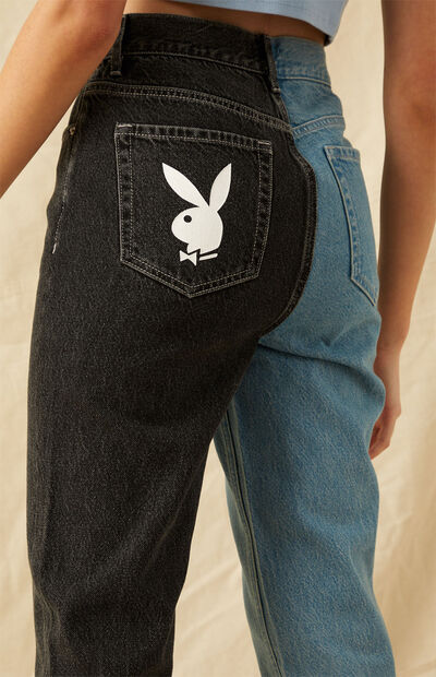Playboy By PacSun Two-Tone Ultra High Waisted Slim Fit Jeans | PacSun