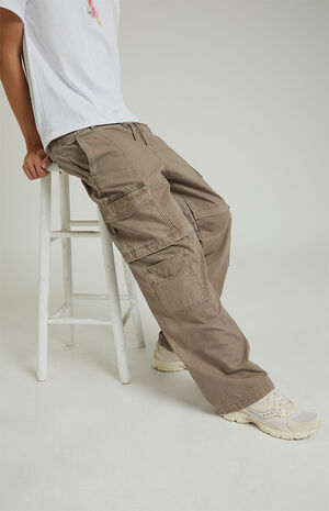Taupe Ripstop Baggy Cargo Pants image number 1