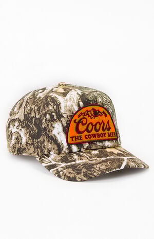 Coors Camo Cowboy Beer Snapback Hat image number 1