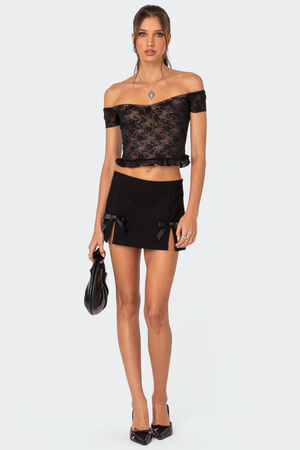 Addie Off Shoulder Lace Top image number 2