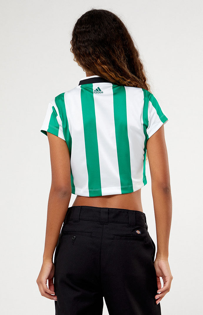 Adidas originals '90s online colour block crop t-shirt