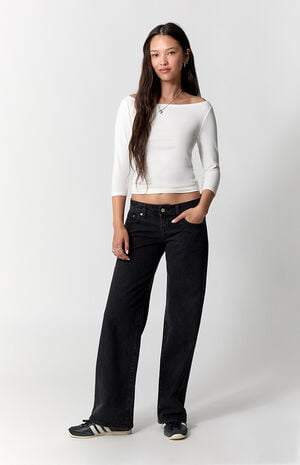Sammy Ultimate Low Rise Straight Leg Jeans Black image number 6