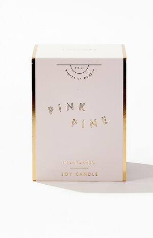 Pink Pine Gifted Glass Candle image number 2