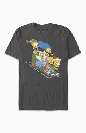 The Simpsons Gone Sledding T-Shirt The Simpsons Gone Sledding T-Shirt image number null
