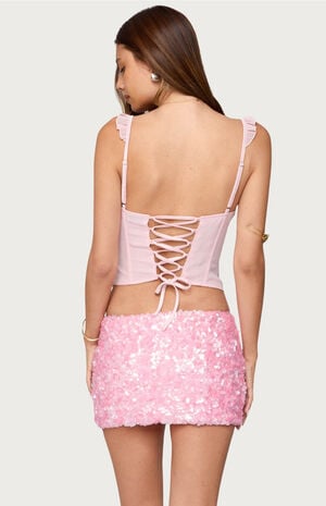 Wynne Chiffon Ruffle Corset image number 3