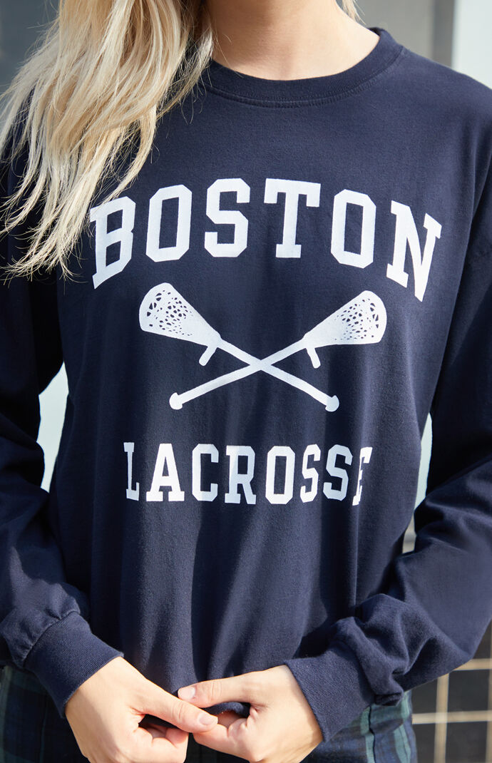 John Galt Boston Lacrosse Long Sleeve Cropped T Shirt Pacsun