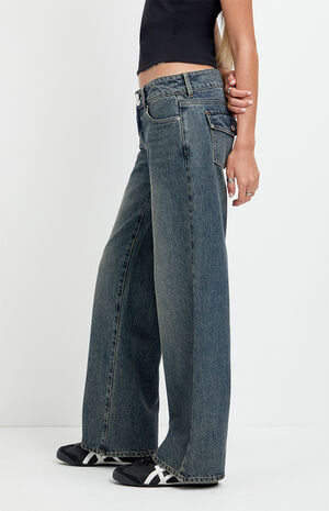 Zoe Low Rise Girlfriend Jeans Dark Blue image number 3